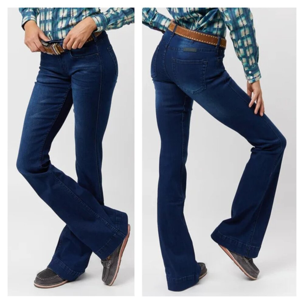 Cowgirl Tuff Dark Blue Flare Jeans